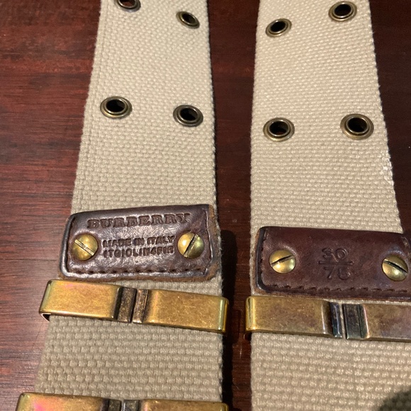 Burberry  Beige Canvas Eyelet Belt 30”/75cm - Picture 4 of 15